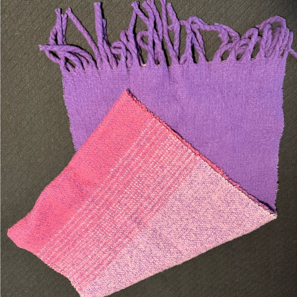 Matching Set!🧣Oversized Wool Purple Ombré Scarf + Purple Beret - & Other Stories